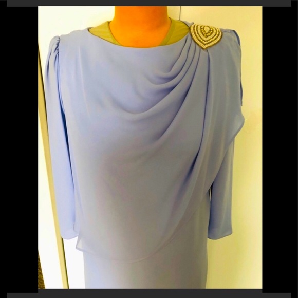 Vintage Talk to Me Jambrusco Dress Size L Embellished Rhinestones Pearls - Picture 9 of 14